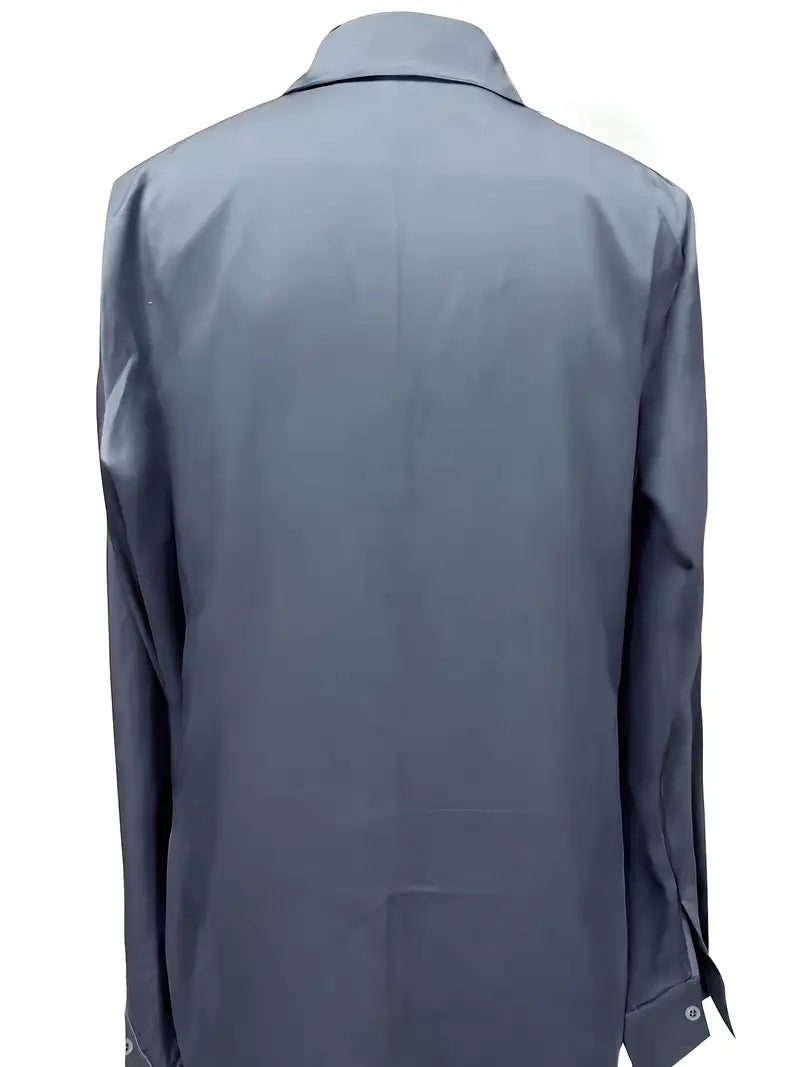 Denisa – saténová halenka s elegantním šarmem