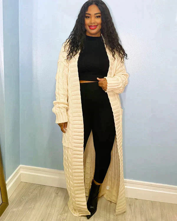 Zdislava – dlouhý kardigan s výstřihem do V