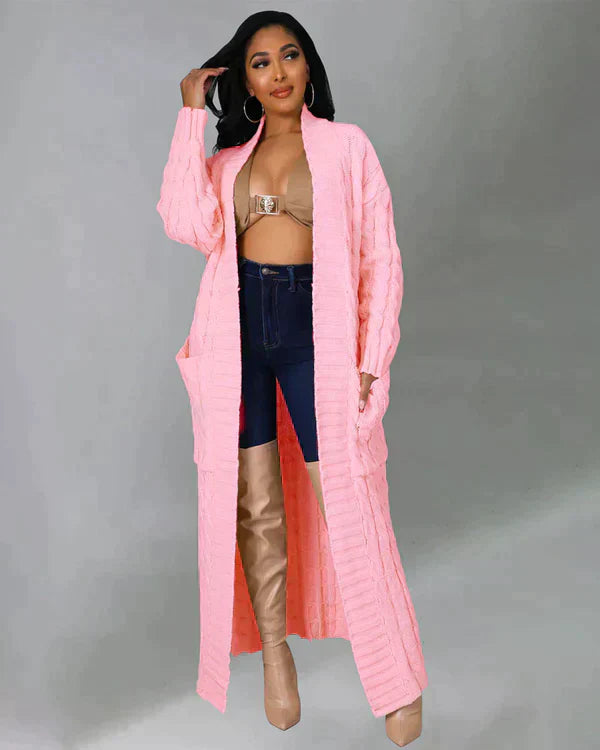 Zdislava – dlouhý kardigan s výstřihem do V