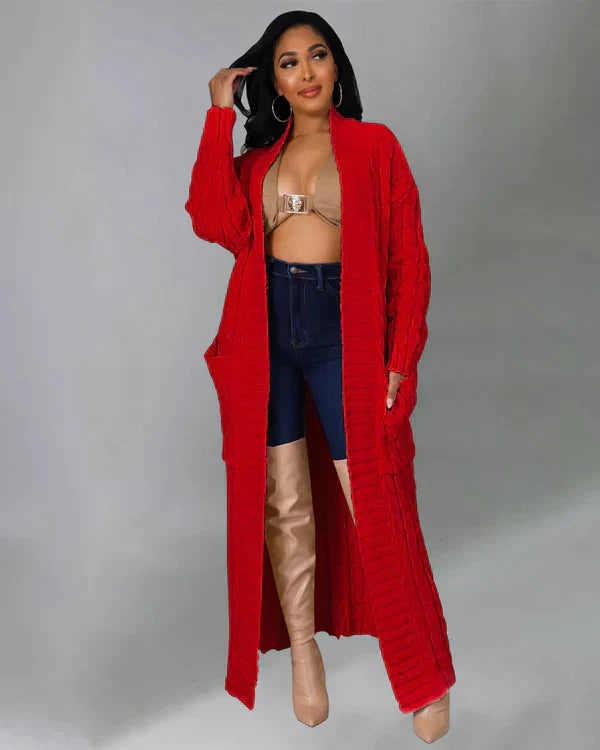 Zdislava – dlouhý kardigan s výstřihem do V