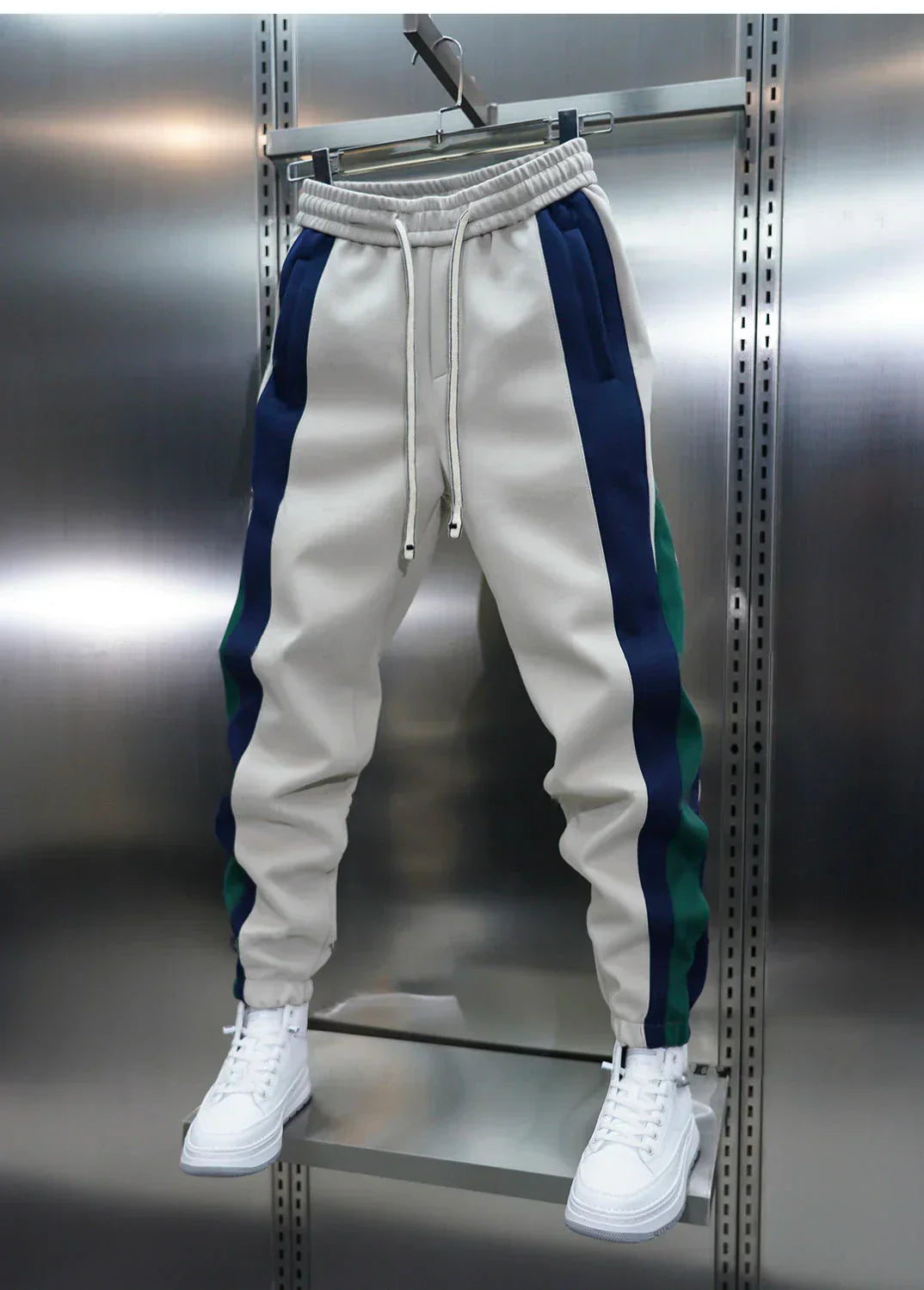 Enzo – Pánské kalhoty s kontrastními pruhy